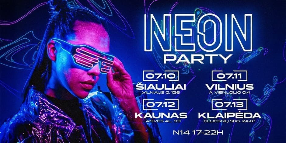 Moksleivių NEON PARTY! Šiauliai
