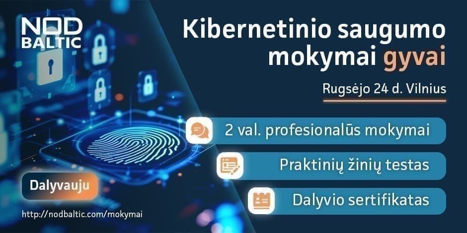 ATŠAUKTA. Kibernetinio saugumo mokymai gyvai