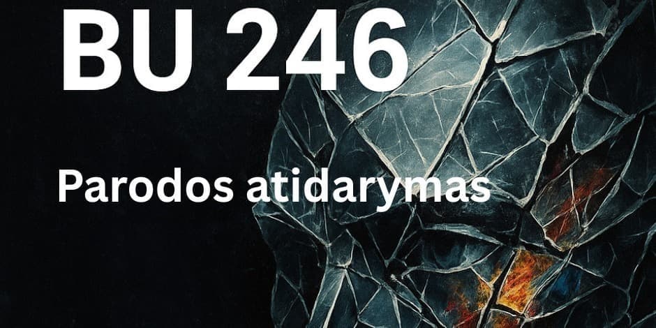 Kviečiu Jus į savo parodos atidarymą – „BU 246“