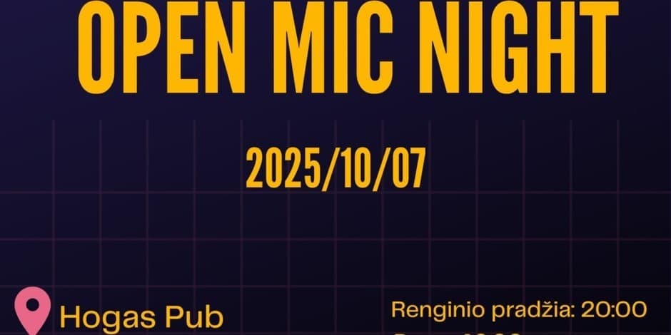 Open Mic Vakaras