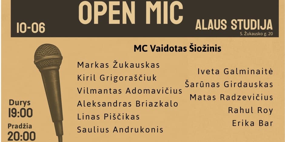 Open mic Vilnius