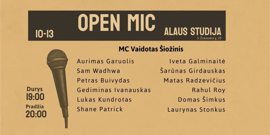Open mic Alaus studija