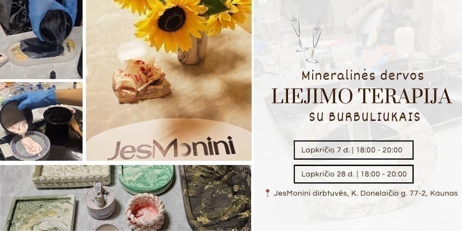 Mineralinės dervos LIEJIMO TERAPIJA su burbuliukais