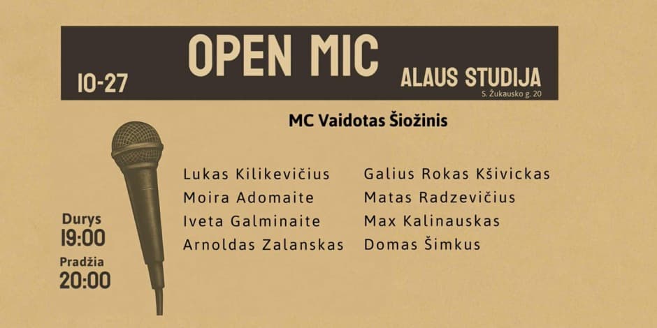Open mic Alaus studija