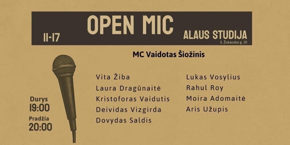 Open mic Alaus studija