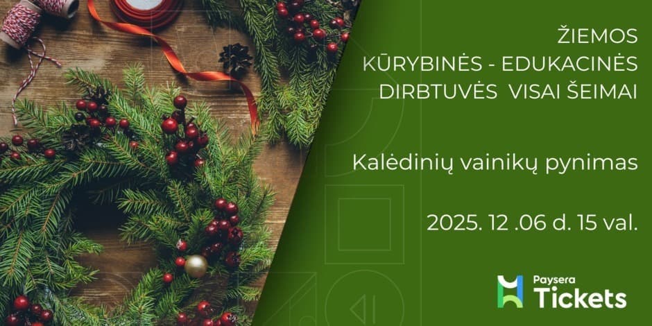 Kalėdinių vainikų pynimas