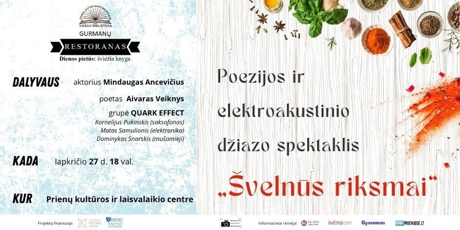 Poezijos ir elektroakustinio džiazo spektaklis „Švelnūs riksmai“