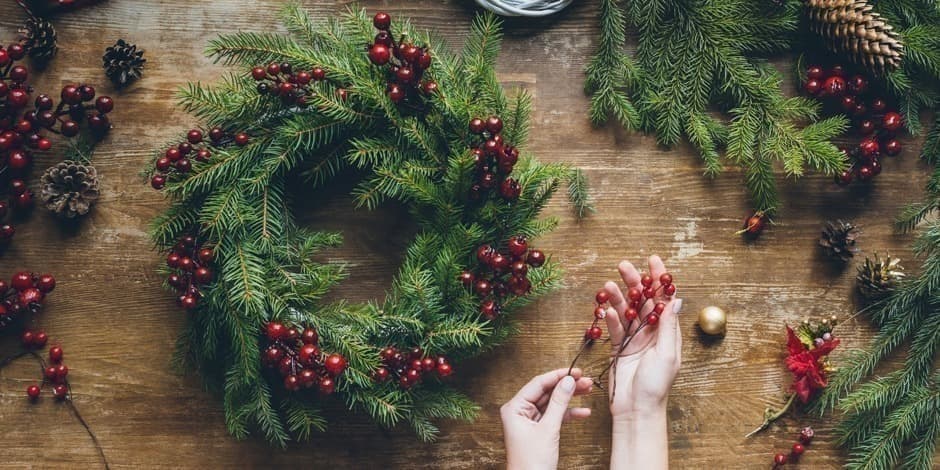 Kalėdinių vainikų kūrimas
