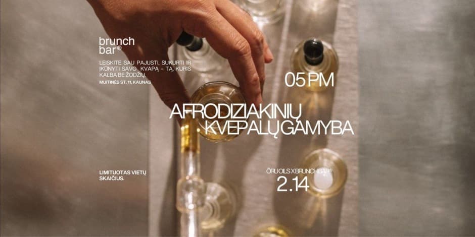 "AFRODIZIAKINIŲ KVEPALŲ DIRBTUVĖS" ÕRU Oils x BRUNCH BAR®