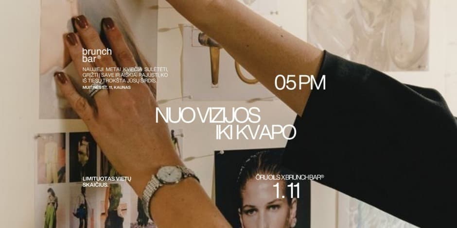 "NUO VIZIJOS IKI KVAPO" ÕRU Oils x BRUNCH BAR®