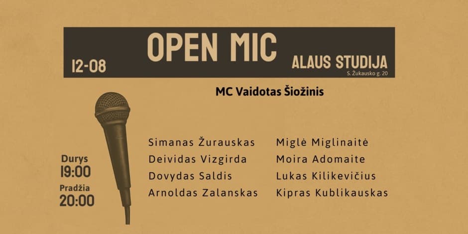Open mic Alaus studija