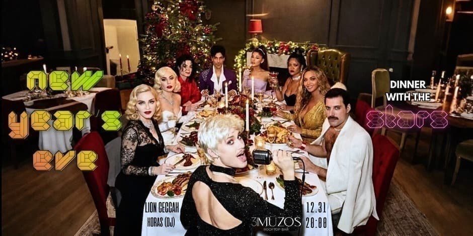 Naujametinis vakaras su žvaigždėmis 3Mūzos rooftop bare