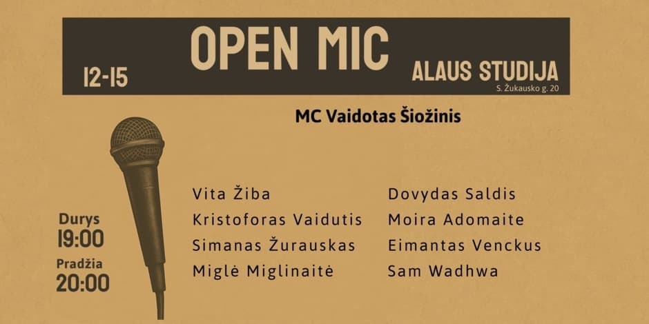 Open mic Alaus studija
