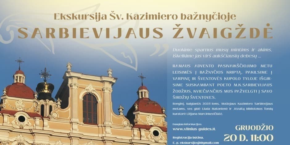 Adventinė ekskursija Vilniaus Šv. Kazimiero bažnyčioje "Sarbievijaus žvaigždė"