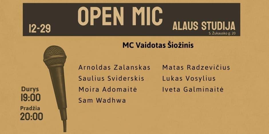 Open mic Alaus studija