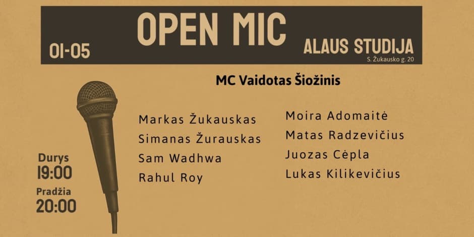 Open mic Alaus studija