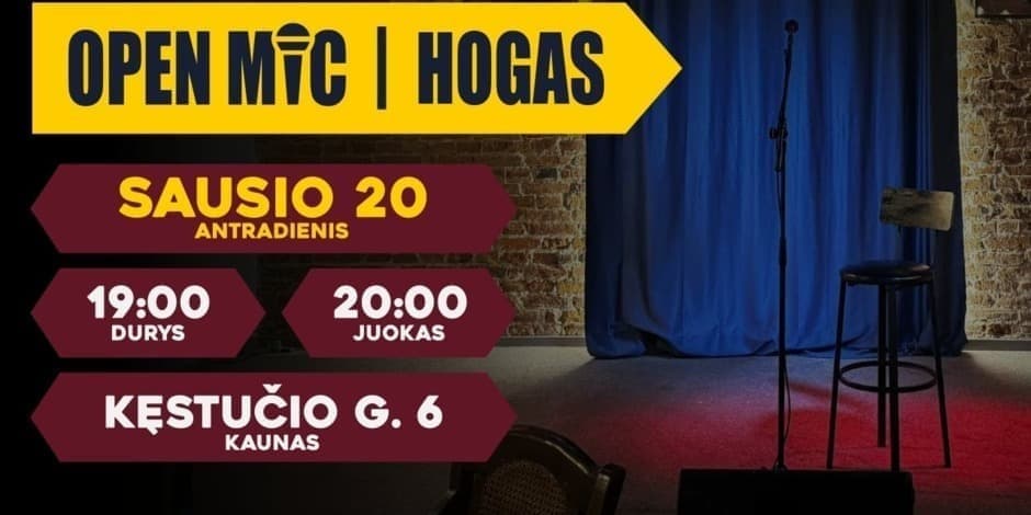 Open mic Komedijos vakaras
