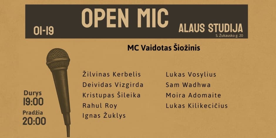 Open mic Alaus studija