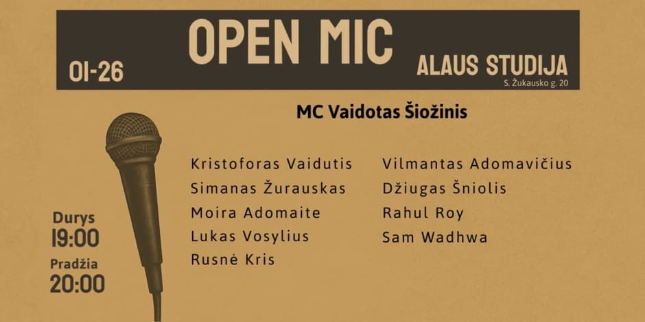 Open mic Alaus studija