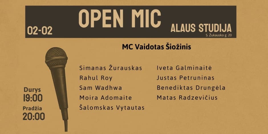 Open mic Alaus studija