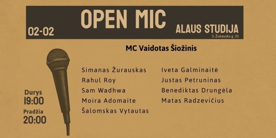 Open mic Alaus studija