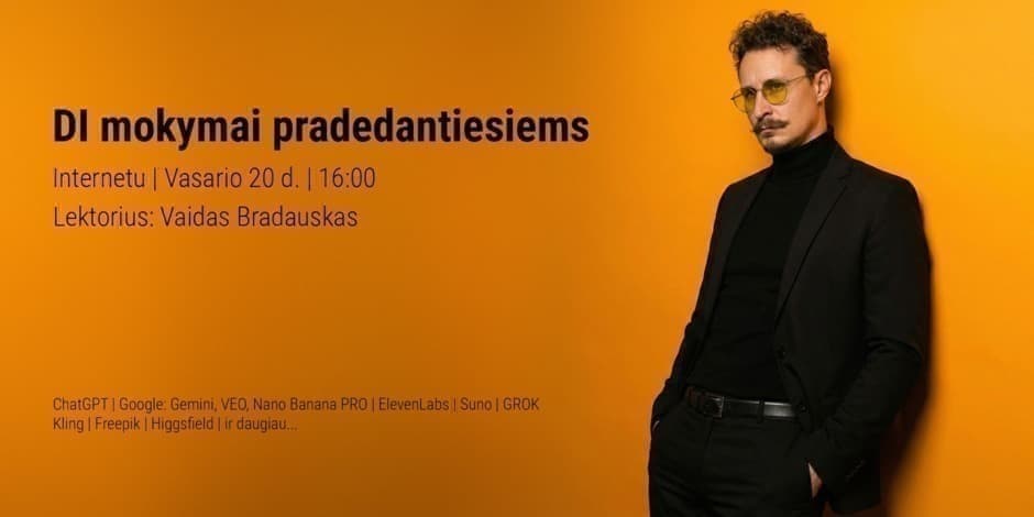 DI mokymai pradedantiesiems (Video/Audio/Vaizdų generavimas)