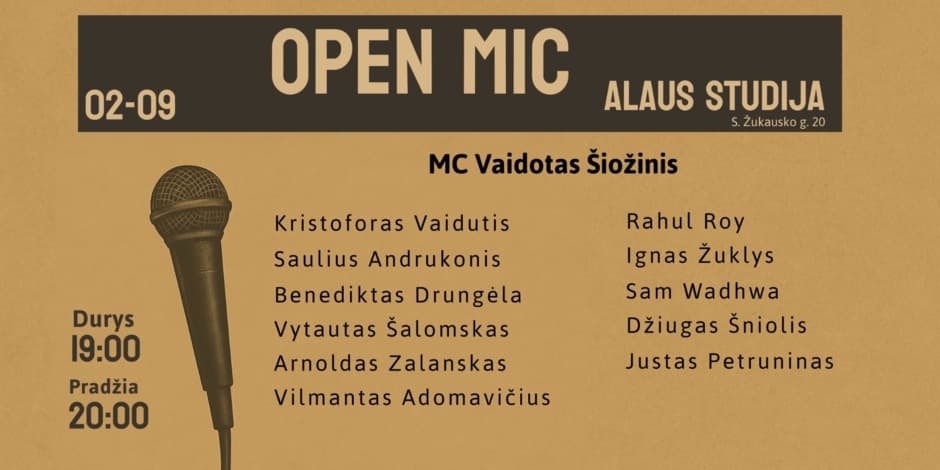 Open mic Alaus studija