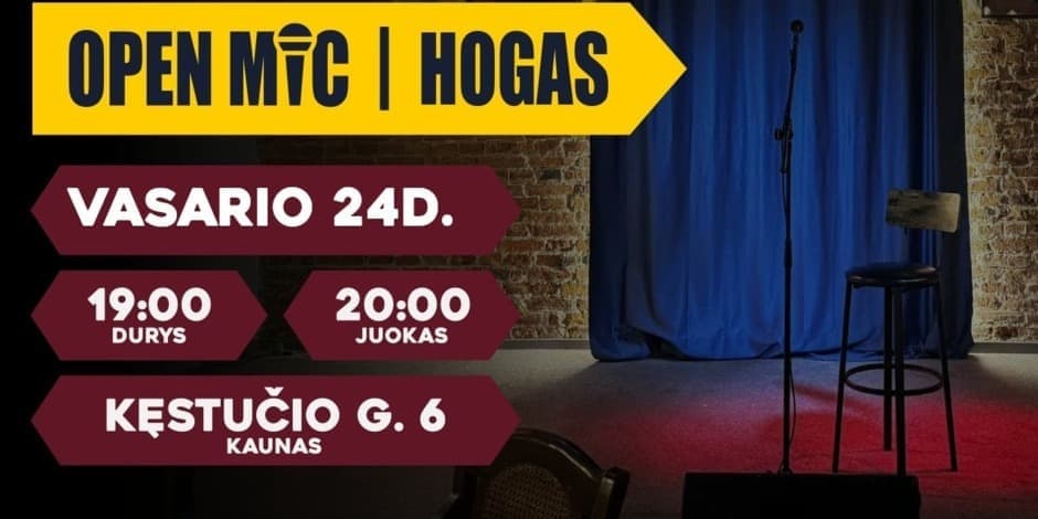 Open Mic  Stand Up Komedijos Vakaras