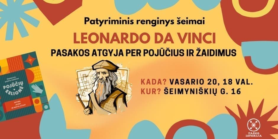 Leonardo da Vinci pasakos atgyja per pojūčius ir žaidimus