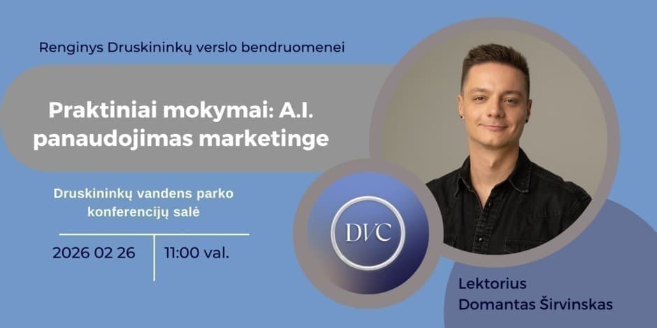 "Praktiniai mokymai: A.I. panaudojimas marketinge"