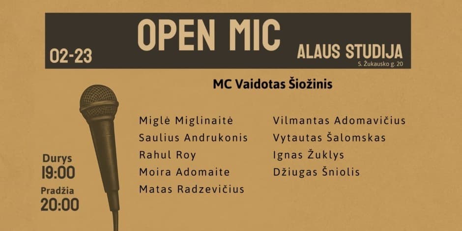 Open mic Alaus studija