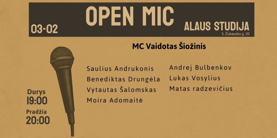 Open mic Alaus studija