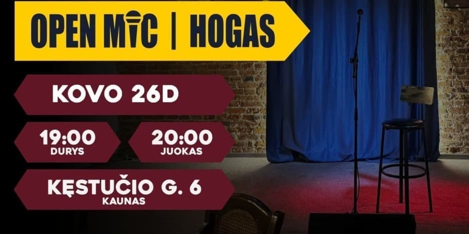 Open mic Komedijos vakaras