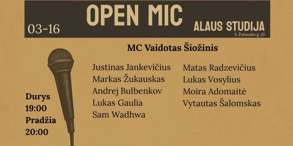 Open mic Alaus studija