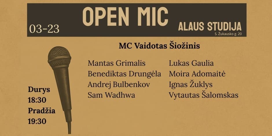Open mic Alaus studija