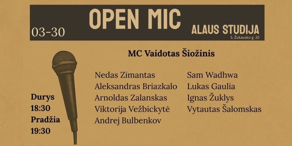 Open mic Alaus studija