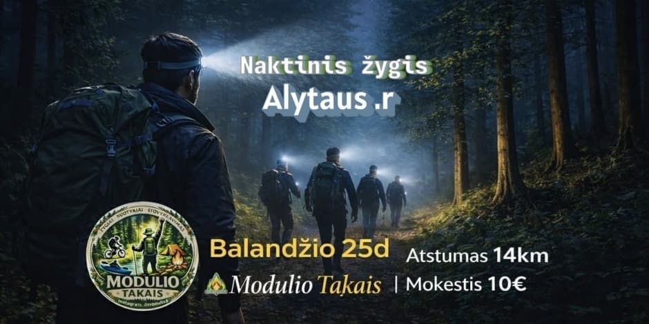 Naktinis žygis „Modulio takais“ — kviečiame patirti magiją tamsoje!