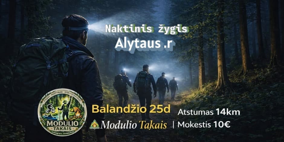 Naktinis žygis „Modulio takais“ — kviečiame patirti magiją tamsoje!