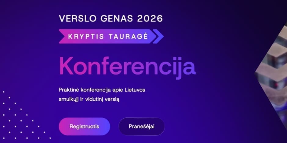 Verslo genas konferencija. Kryptis Tauragė
