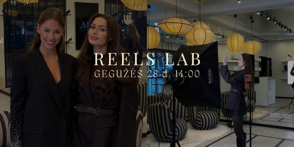 REELS LAB: praktiniai filmavimo mokymai verslui (kaina 2 asmenims)