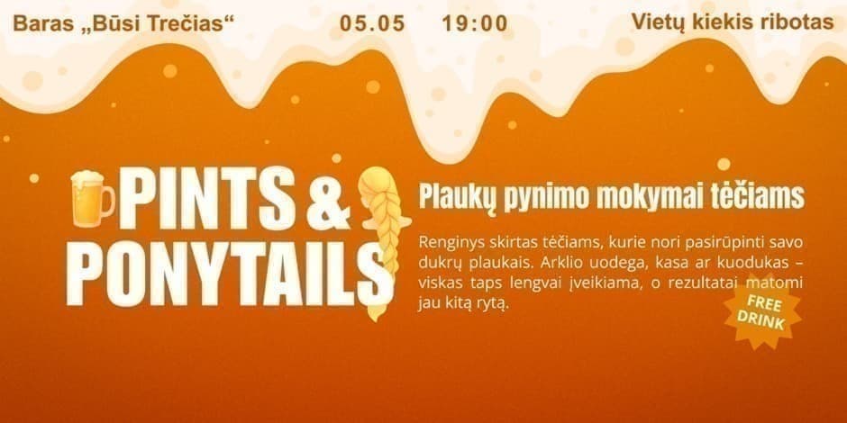 Pints & Ponytails - Plaukų pynimo mokymai tėčiams