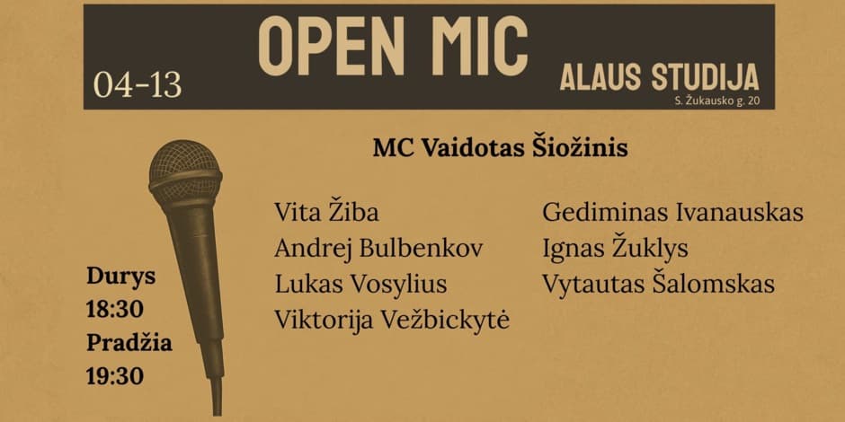 Open mic Alaus studija