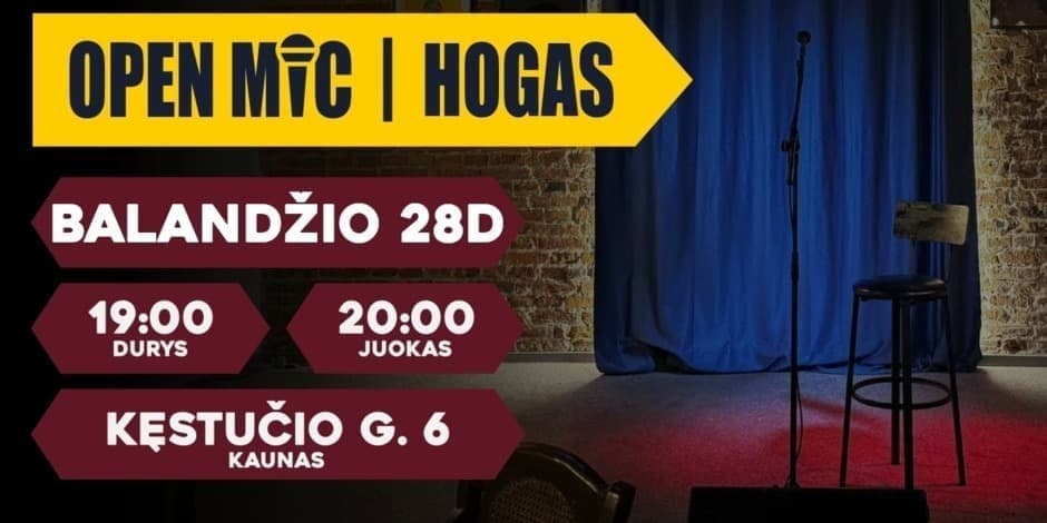 Open mic Komedijos vakaras