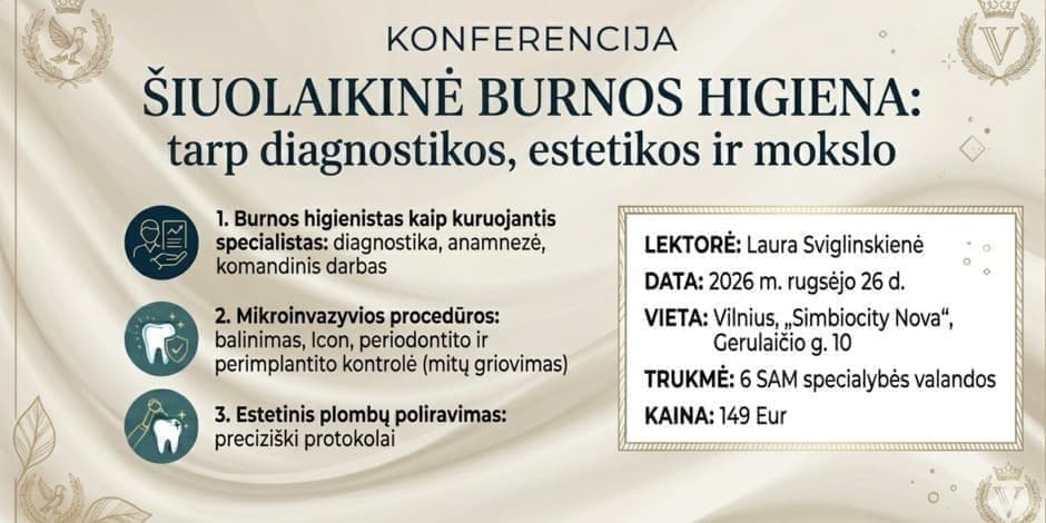 Šiuolaikinė burnos higiena: tarp diagnostikos, estetikos ir mokslo