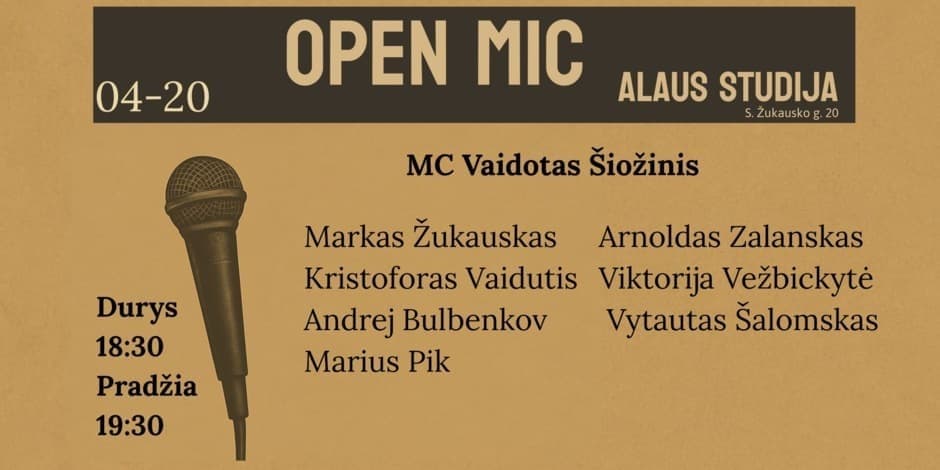 Open mic Alaus studija