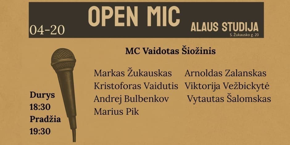 Open mic Alaus studija