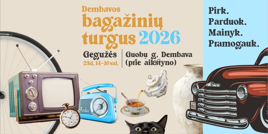 Bagažinių turgus Dembavoje 2026