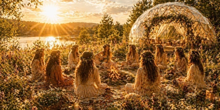 Vasarvidžio moterų ratas gamtoje