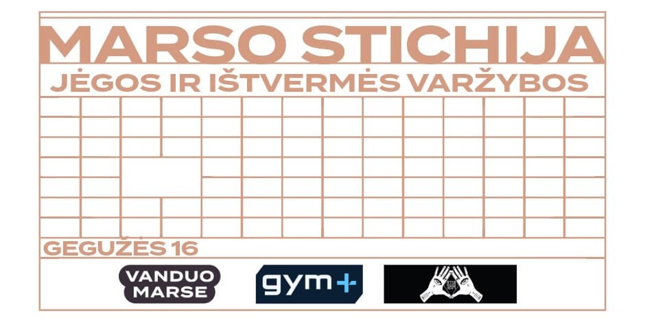 MARSO STICHIJA 2026 JĖGOS IR IŠTVERMĖS VARŽYBOS 1 ETAPAS