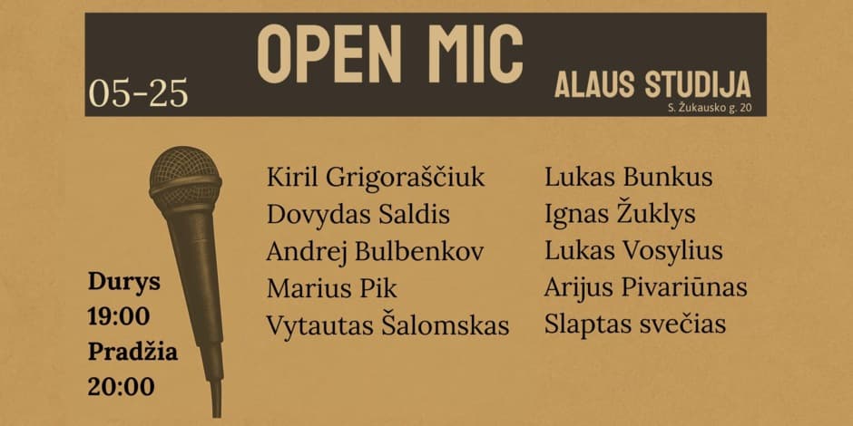Open mic Alaus studija